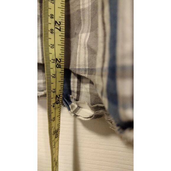 Route sixty six Men's grey and blue short sleeve button down - Picture 4 of 5